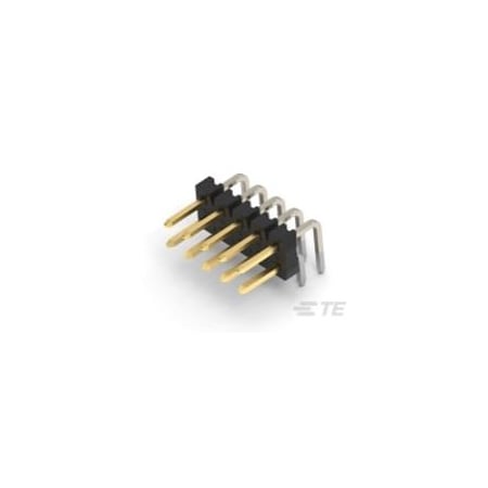 Te Connectivity Board Connector, 12 Contact(S), 2 Row(S), Male, Right Angle, Solder Terminal, Black Insulator 2842155-6